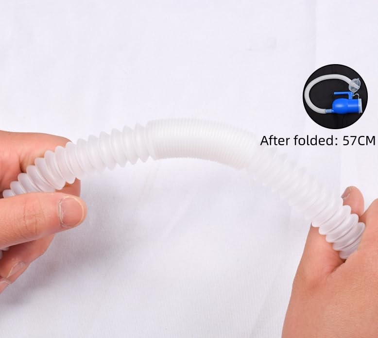 Apoesar 1.6M/ 63inch Replacement Clear Corrugated Plastic Urine Bottle Tube for Male Urinal System - Image 3